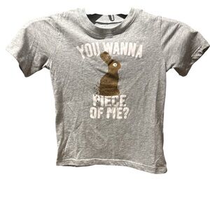 3/$20 Kids Graphic T-Shirt - “You Wanna Piece of Me?” Bunny Design, Size XS 6/7